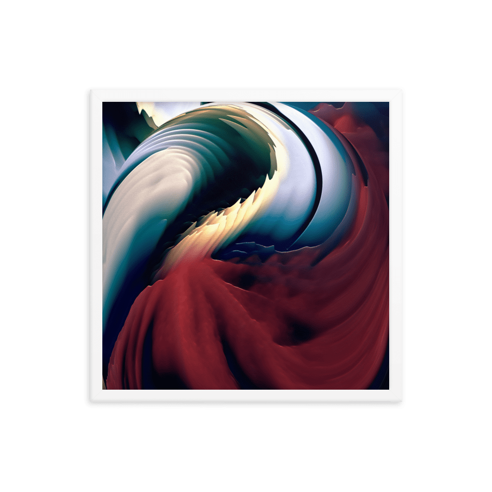Lines in Red bold geometric red lines abstract wall art- Barulins.shop