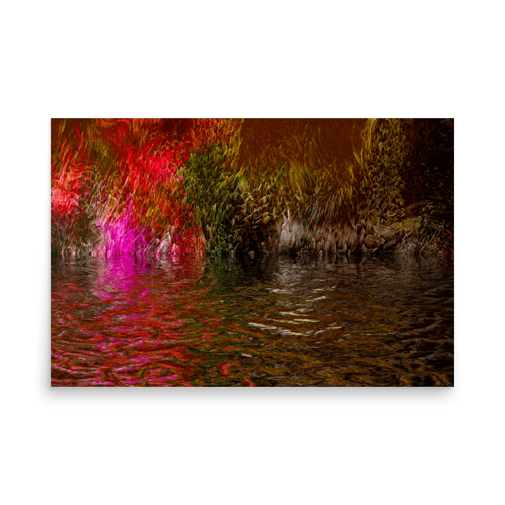 Mysterium II enigmatic abstract dark tones wall art- Barulins.shop