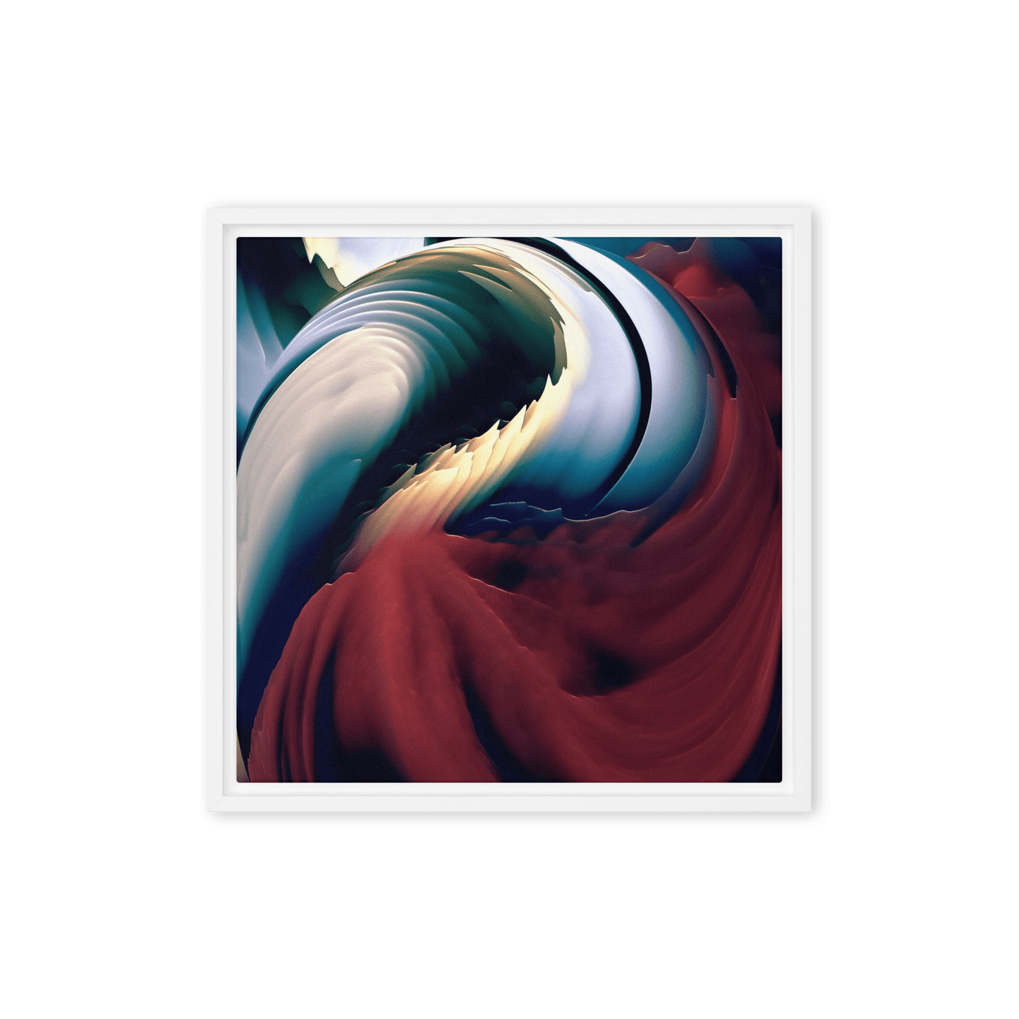 Lines in Red bold geometric red lines abstract wall art- Barulins.shop