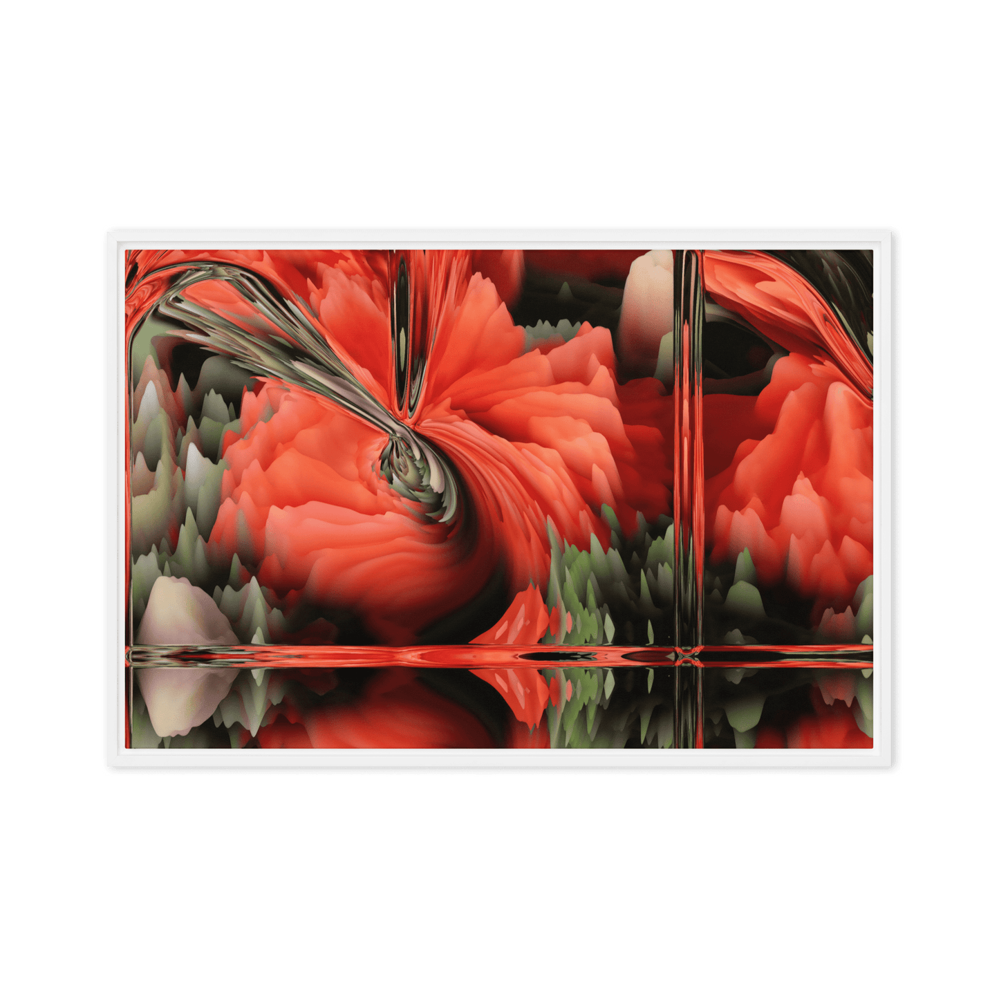 Composition with Poppies vibrant floral poppy flowers wall art- Barulins.shop