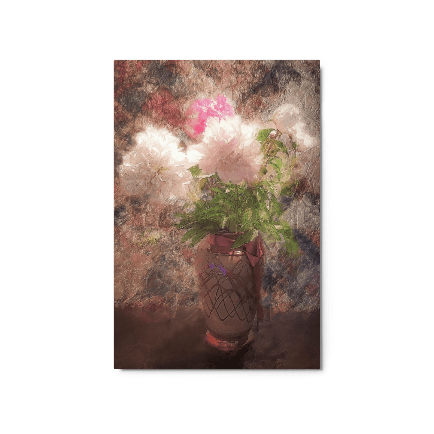 A Bouquet of Peonies floral painting pink peonies wall art- Barulins.shop