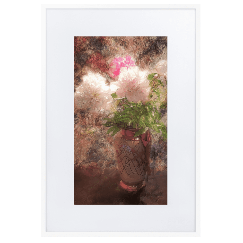 A Bouquet of Peonies floral painting pink peonies wall art- Barulins.shop