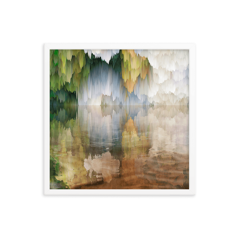 An Underground Lake mystical underground landscape wall art- Barulins.shop