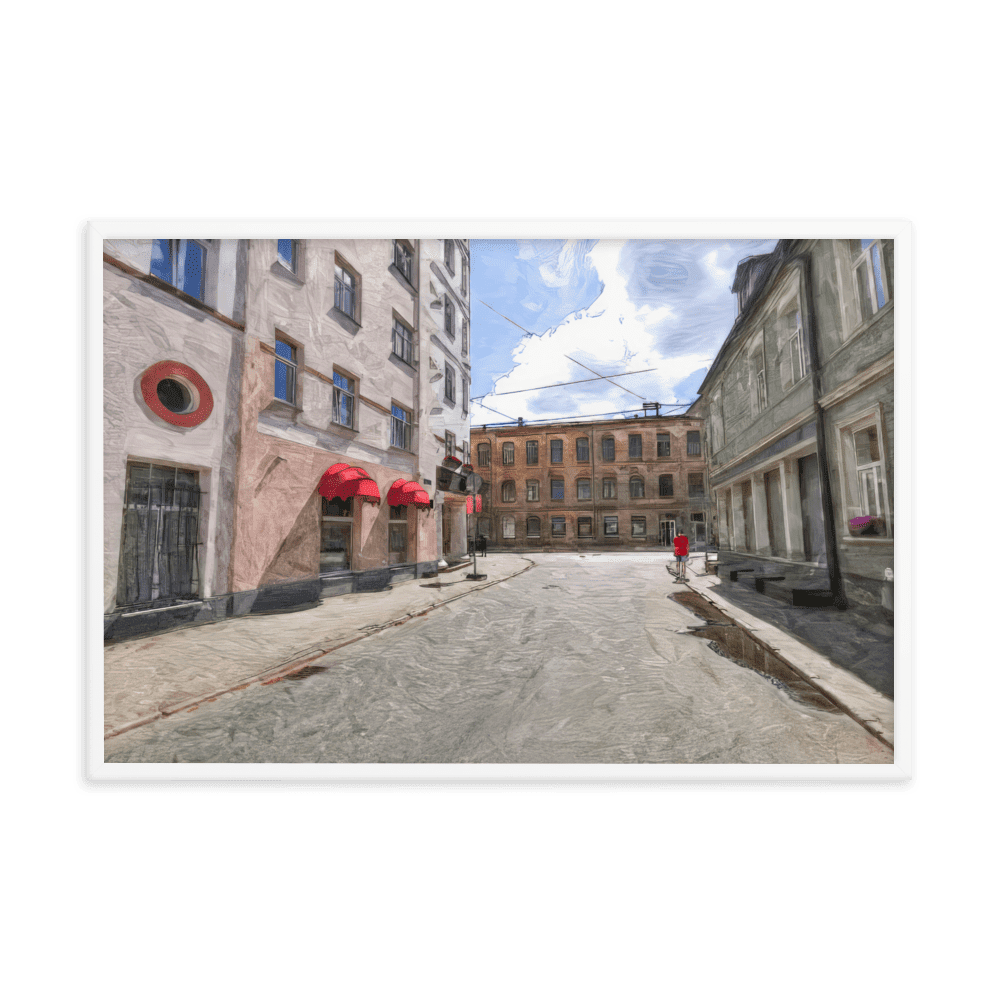 August Midday summer landscape bright colors wall art- Barulins.shop