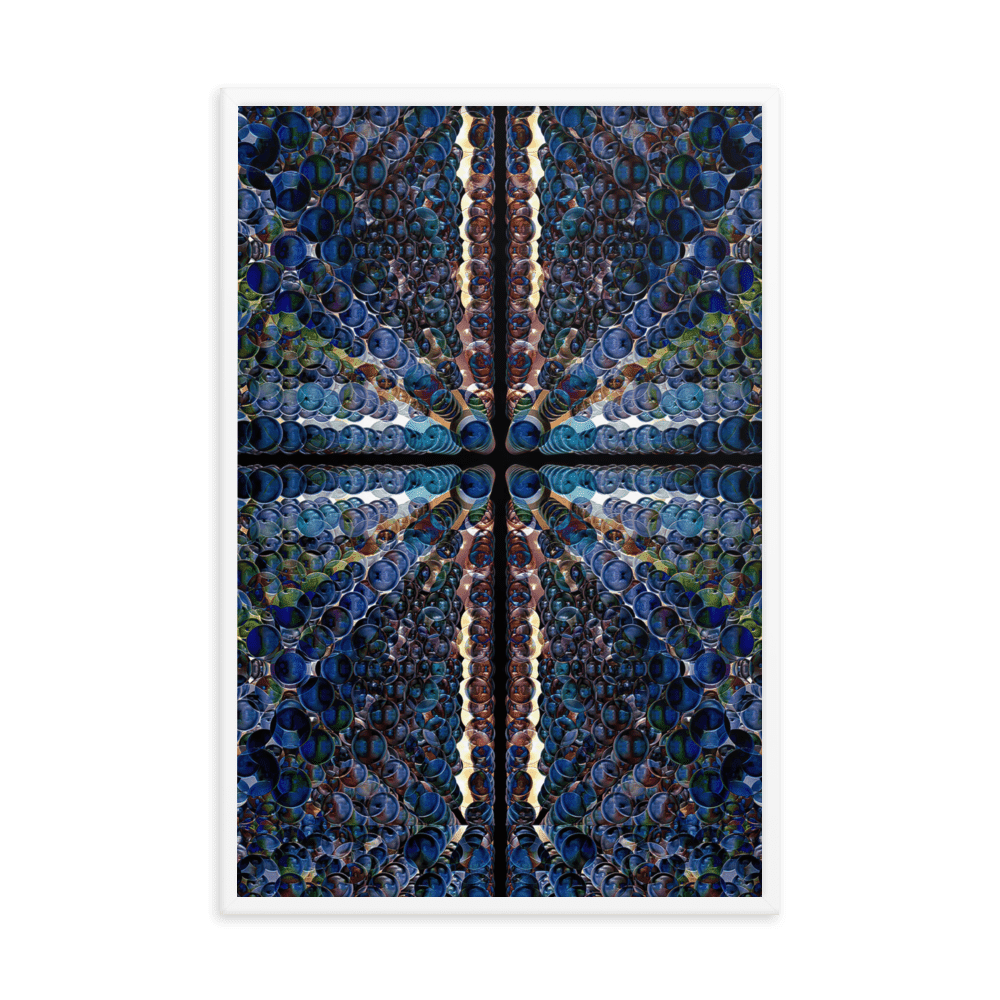 Combination of Blue Balls modern geometric abstract wall art- Barulins.shop