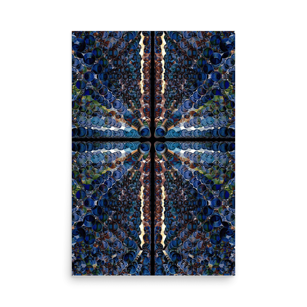 Combination of Blue Balls modern geometric abstract wall art- Barulins.shop