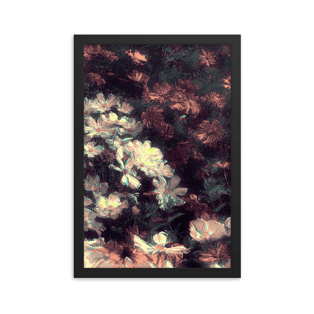  Flowers in the Park floral glitch art colorful wall art - Barulins.shop