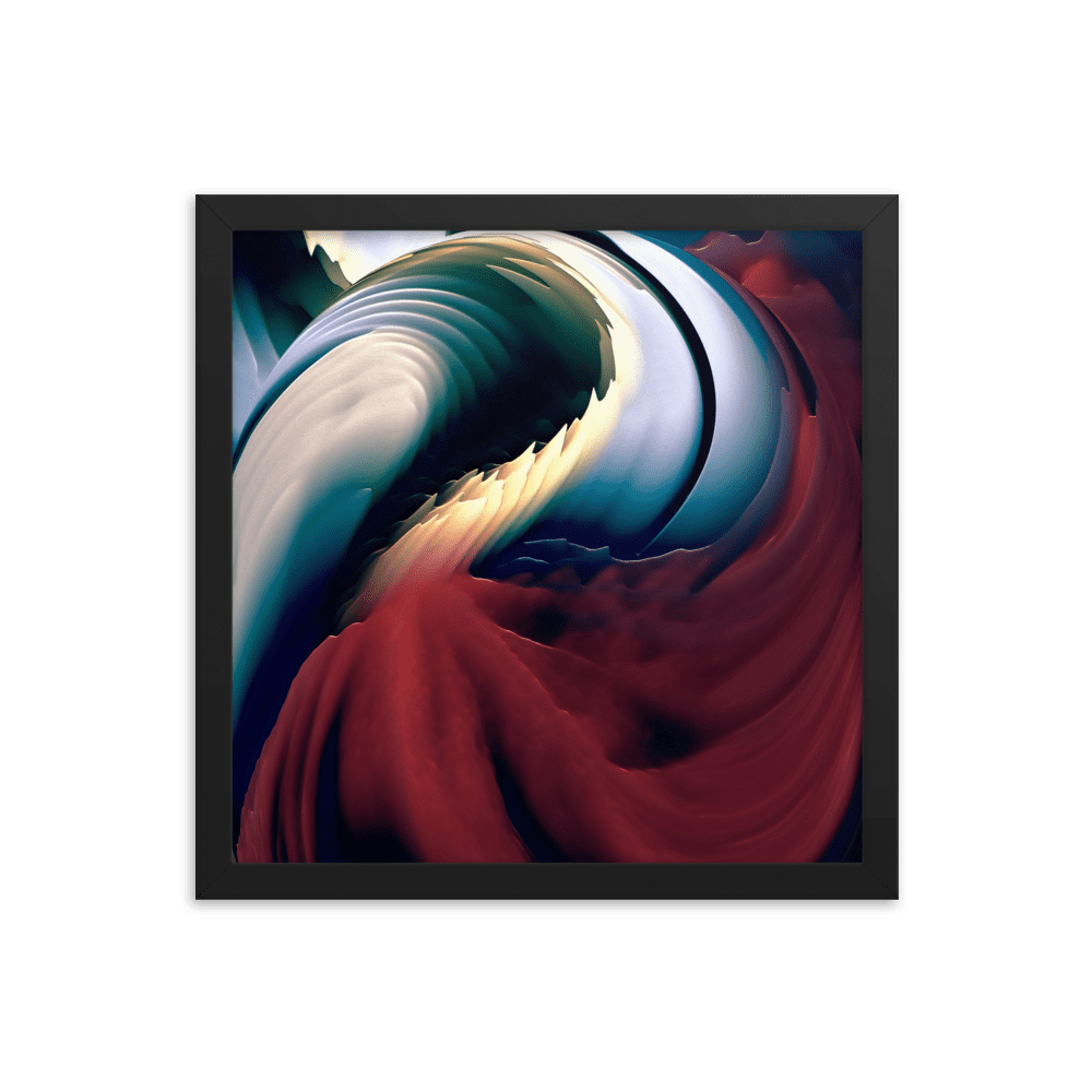 Lines in Red bold geometric red lines abstract wall art- Barulins.shop