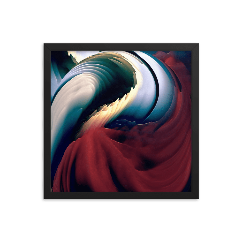 Lines in Red bold geometric red lines abstract wall art- Barulins.shop