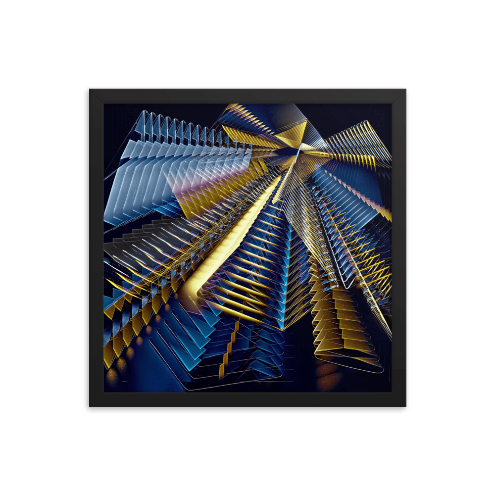 Line Play modern abstract art colorful lines wall art- Barulins.shop
