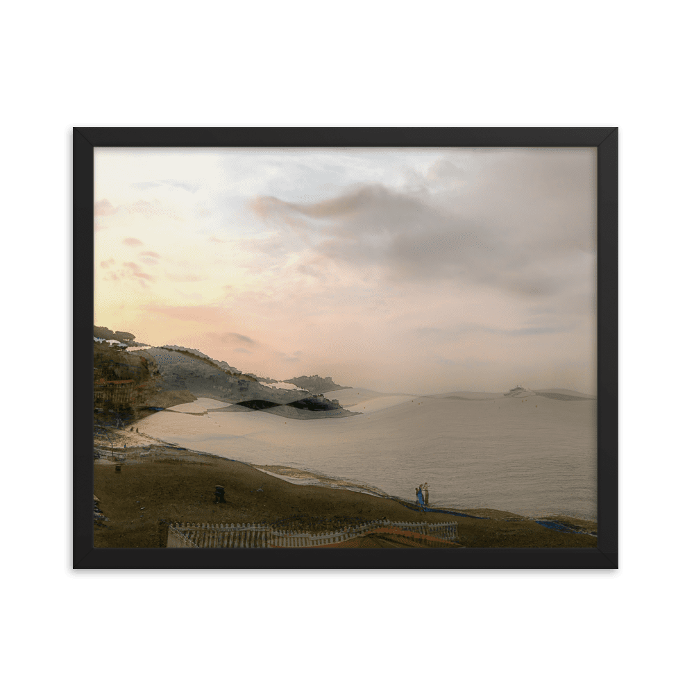 Nice Evening Beach French Riviera coastal sunset wall art- Barulins.shop