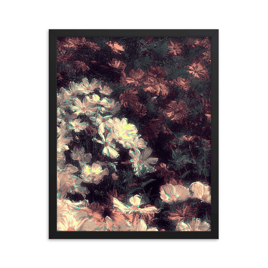  Flowers in the Park floral glitch art colorful wall art - Barulins.shop