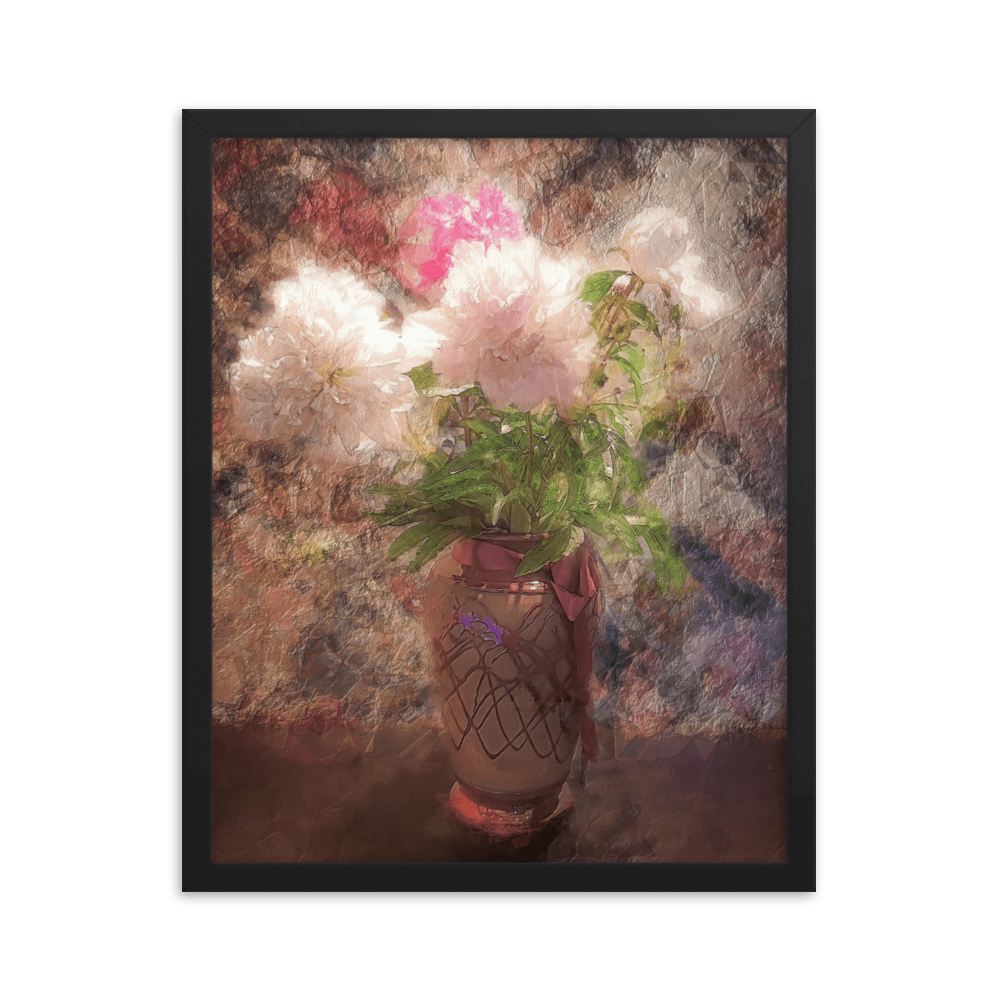 A Bouquet of Peonies floral painting pink peonies wall art- Barulins.shop