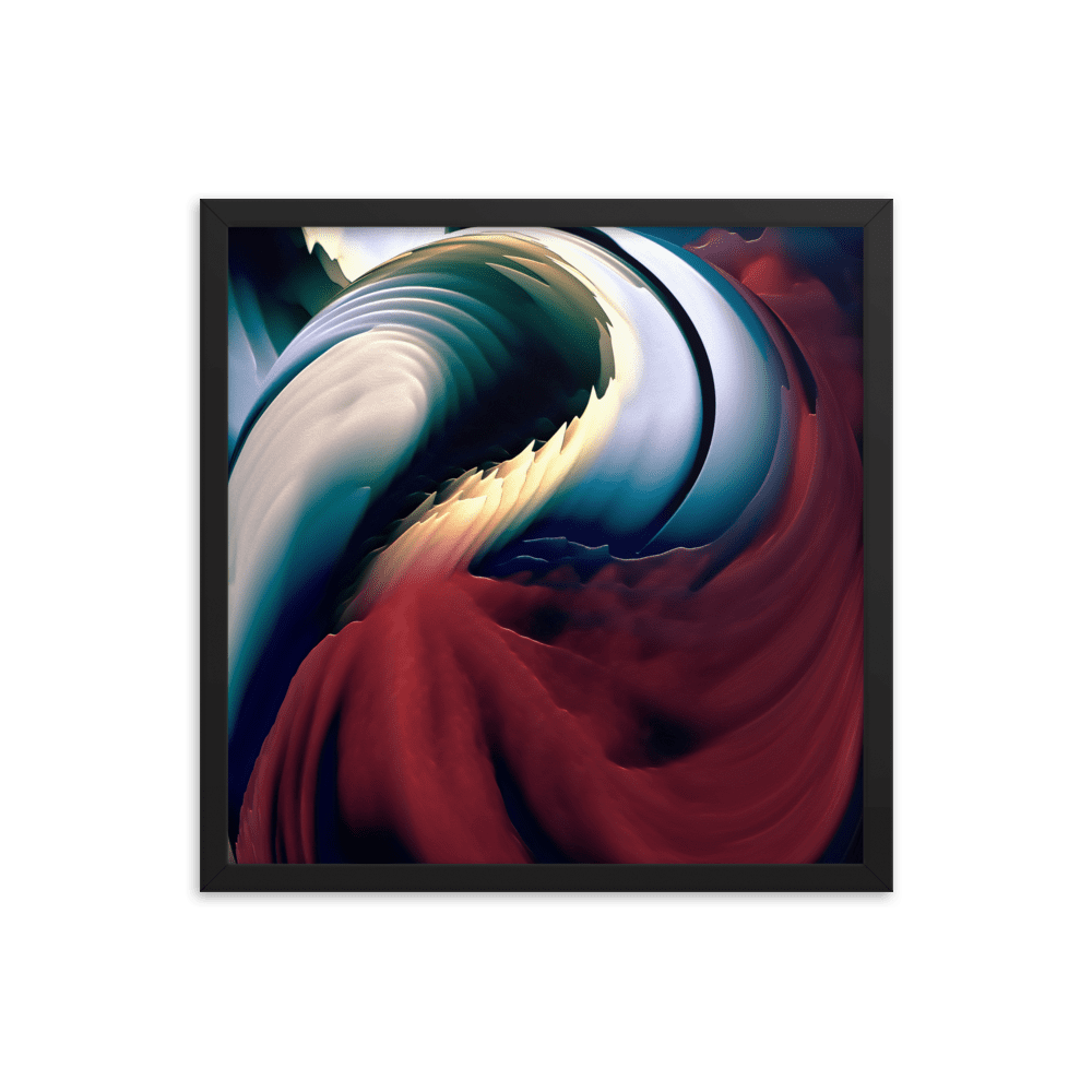 Lines in Red bold geometric red lines abstract wall art- Barulins.shop