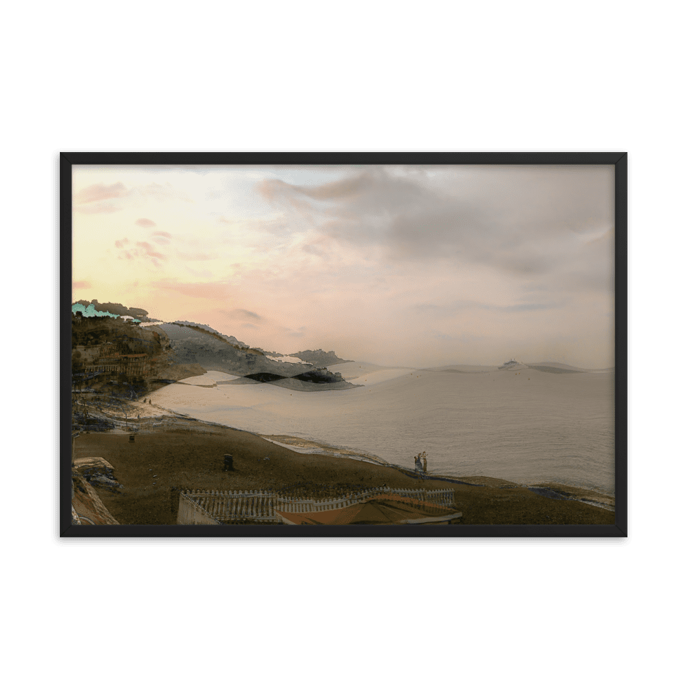 Nice Evening Beach French Riviera coastal sunset wall art- Barulins.shop
