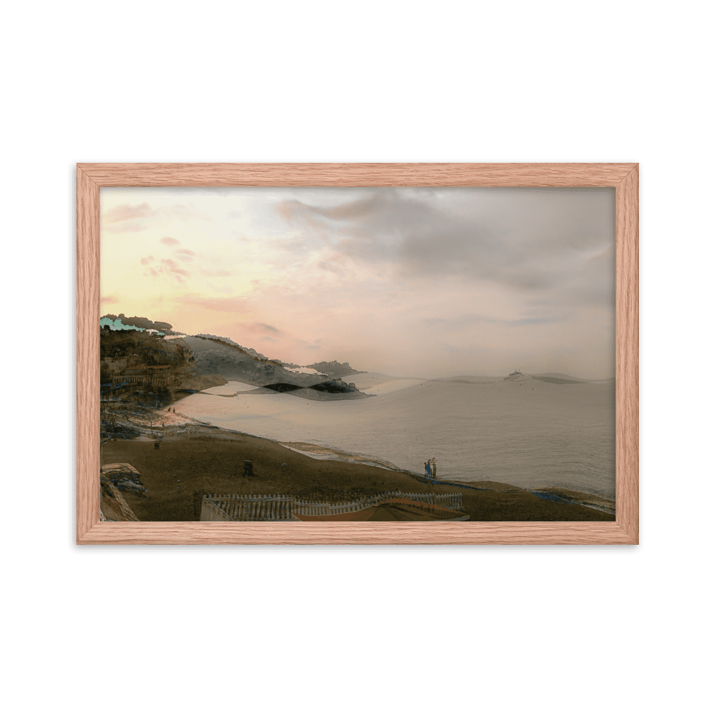 Nice Evening Beach French Riviera coastal sunset wall art- Barulins.shop