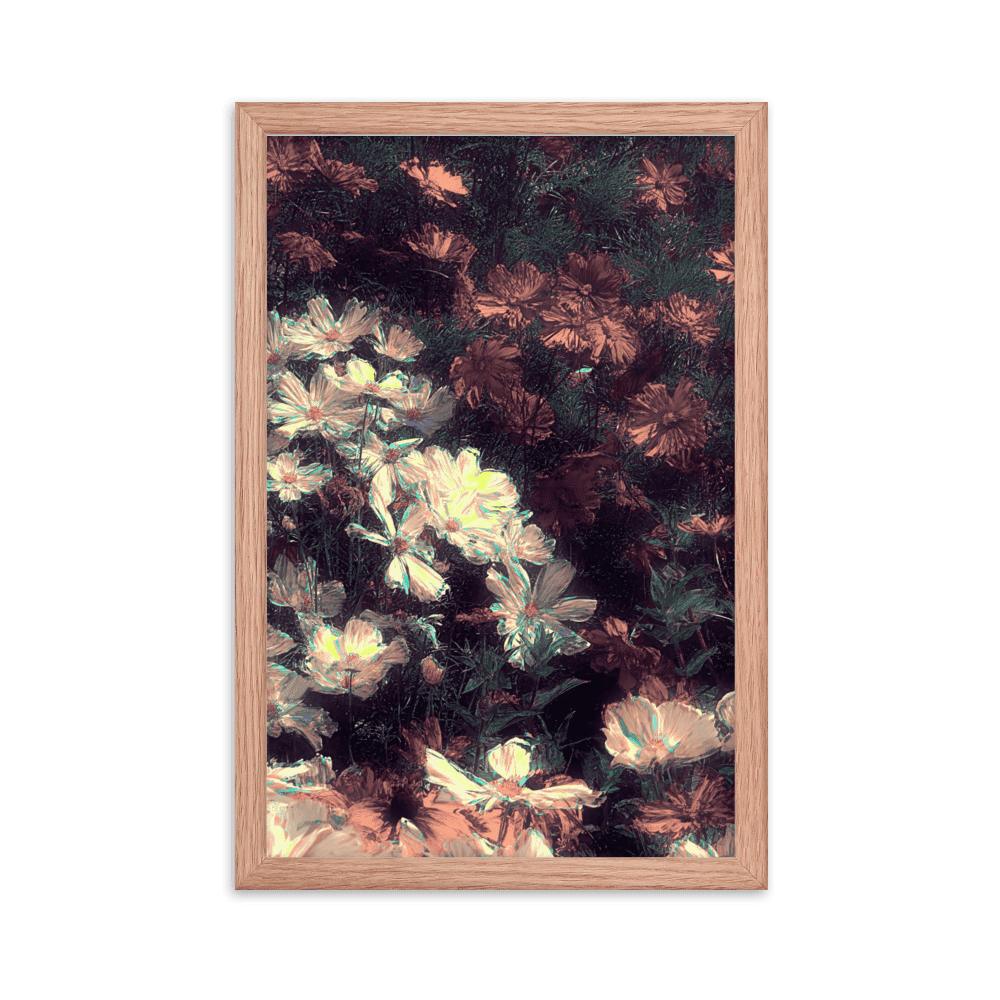  Flowers in the Park floral glitch art colorful wall art - Barulins.shop