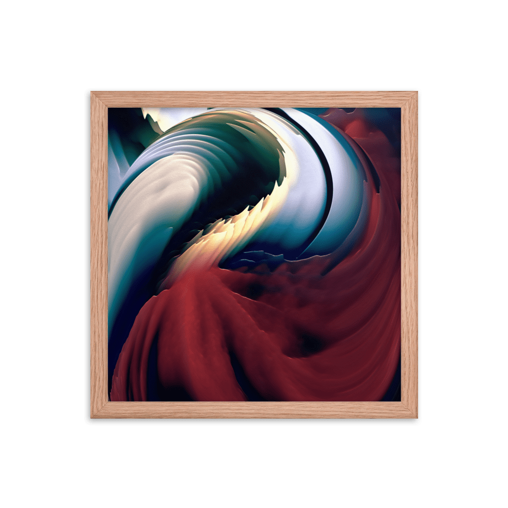 Lines in Red bold geometric red lines abstract wall art- Barulins.shop