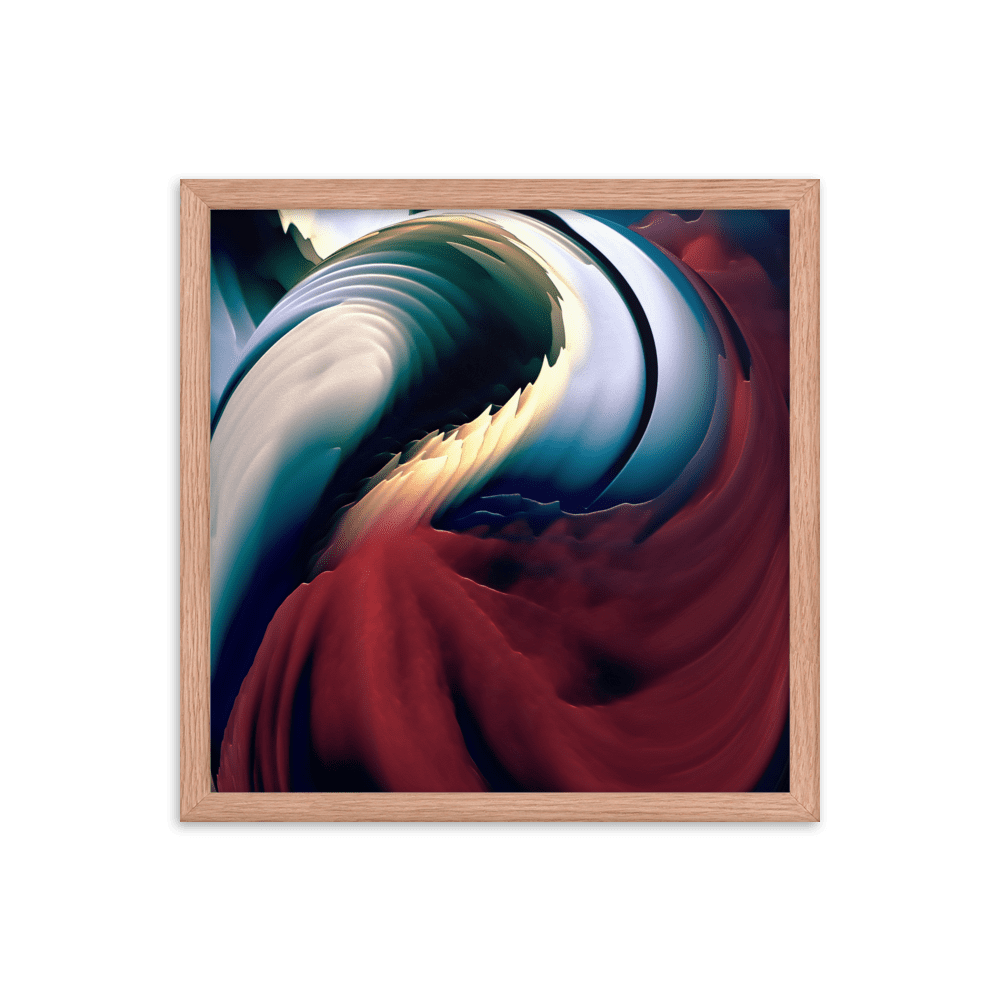 Lines in Red bold geometric red lines abstract wall art- Barulins.shop