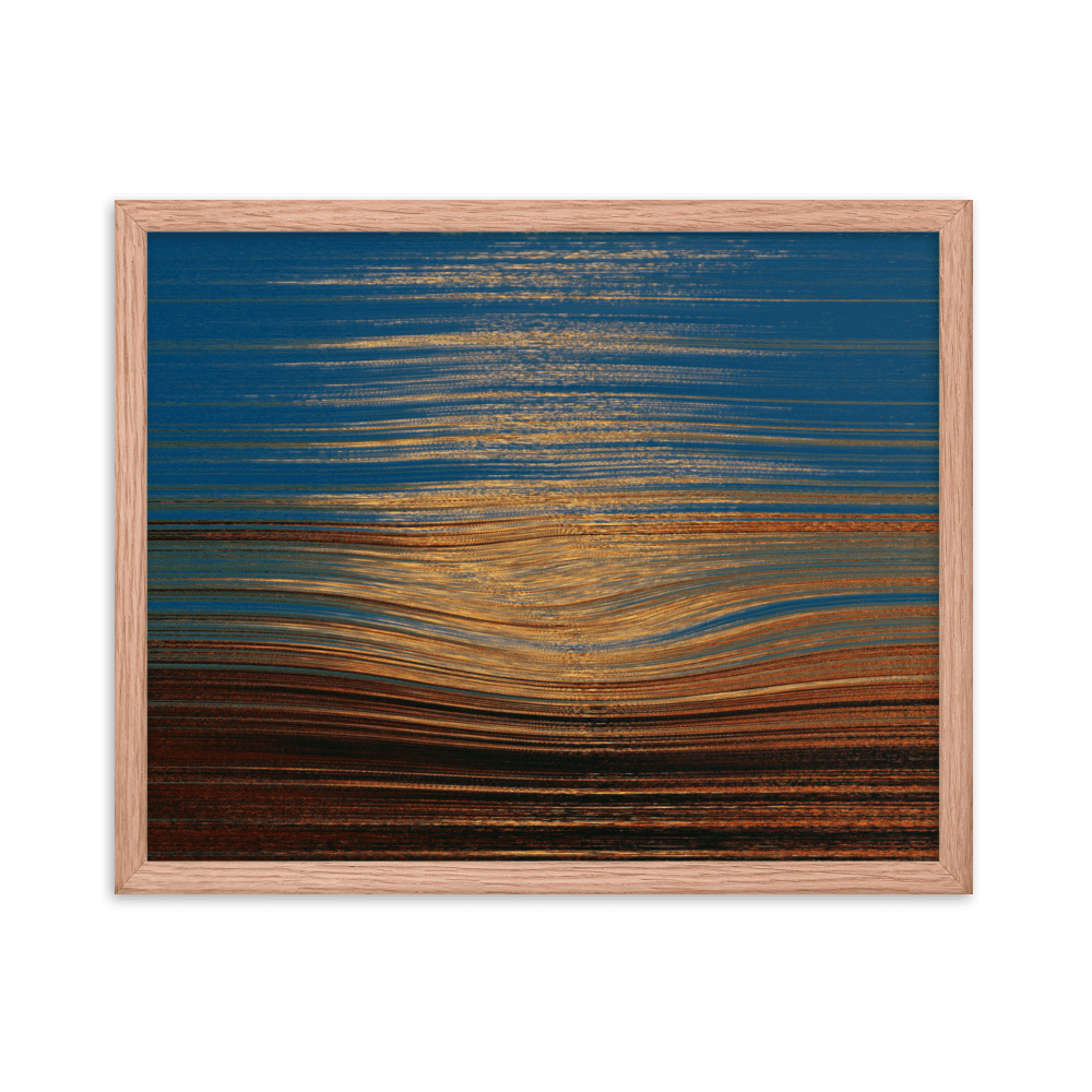 Sea Sunset tranquil coastal ocean sunset wall art- Barulins.shop