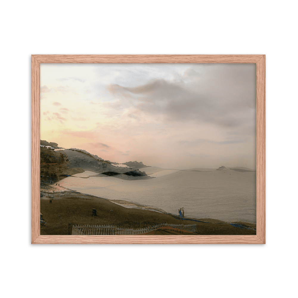 Nice Evening Beach French Riviera coastal sunset wall art- Barulins.shop
