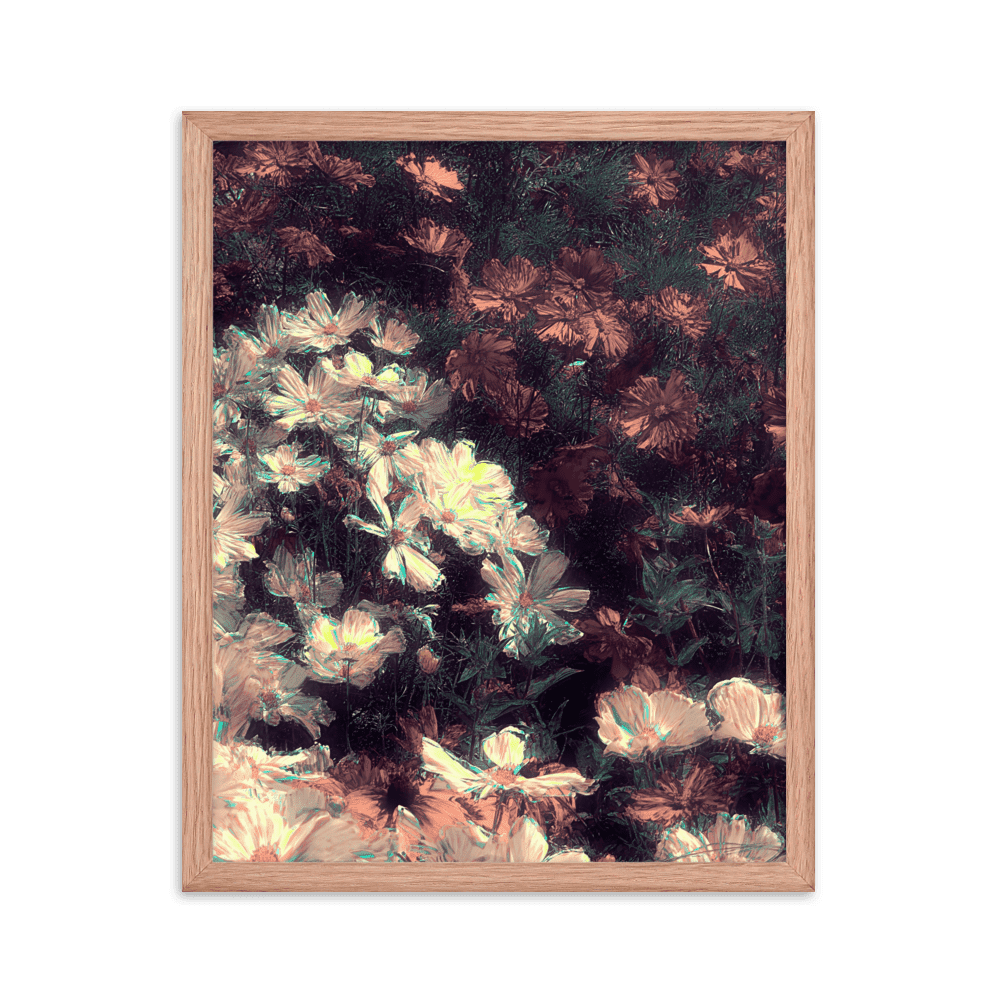  Flowers in the Park floral glitch art colorful wall art - Barulins.shop