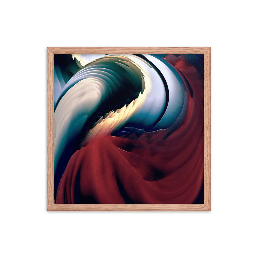 Lines in Red bold geometric red lines abstract wall art- Barulins.shop