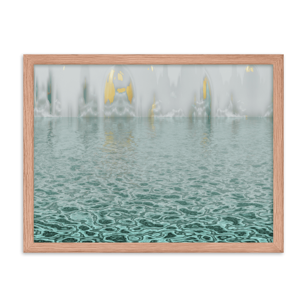 The Town in the Mist moody misty town landscape wall art- Barulins.shop
