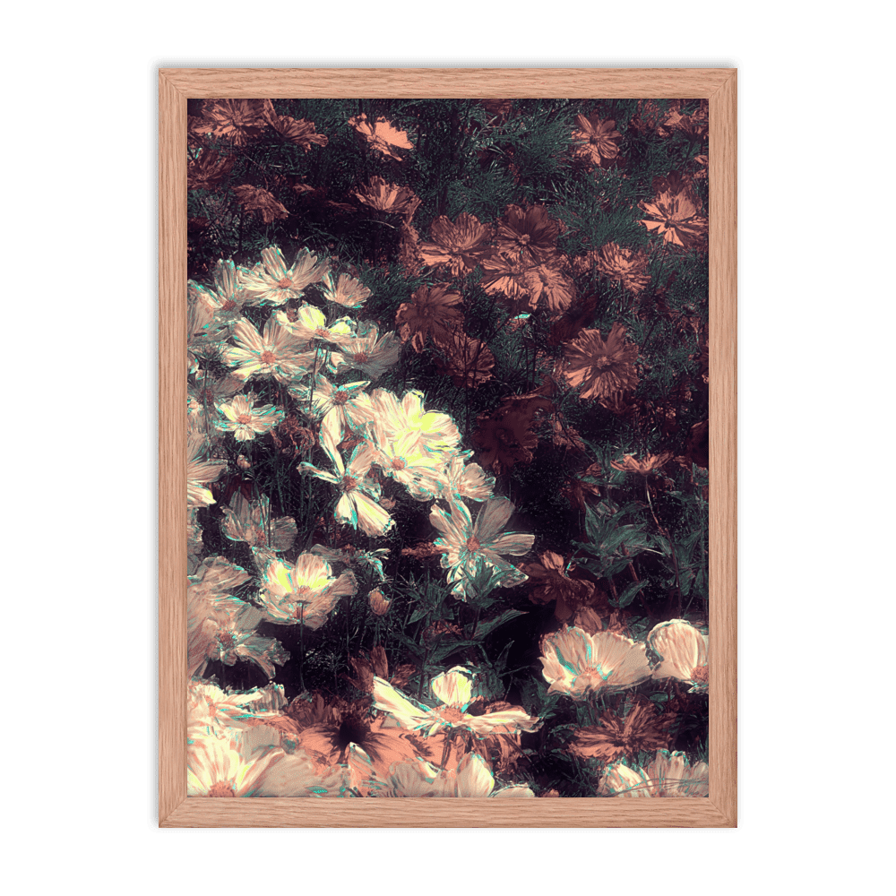  Flowers in the Park floral glitch art colorful wall art - Barulins.shop