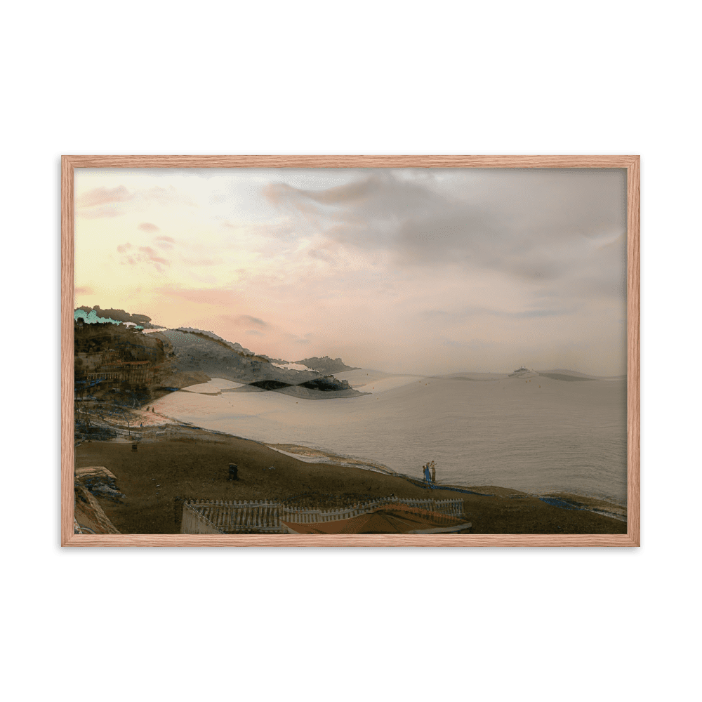 Nice Evening Beach French Riviera coastal sunset wall art- Barulins.shop
