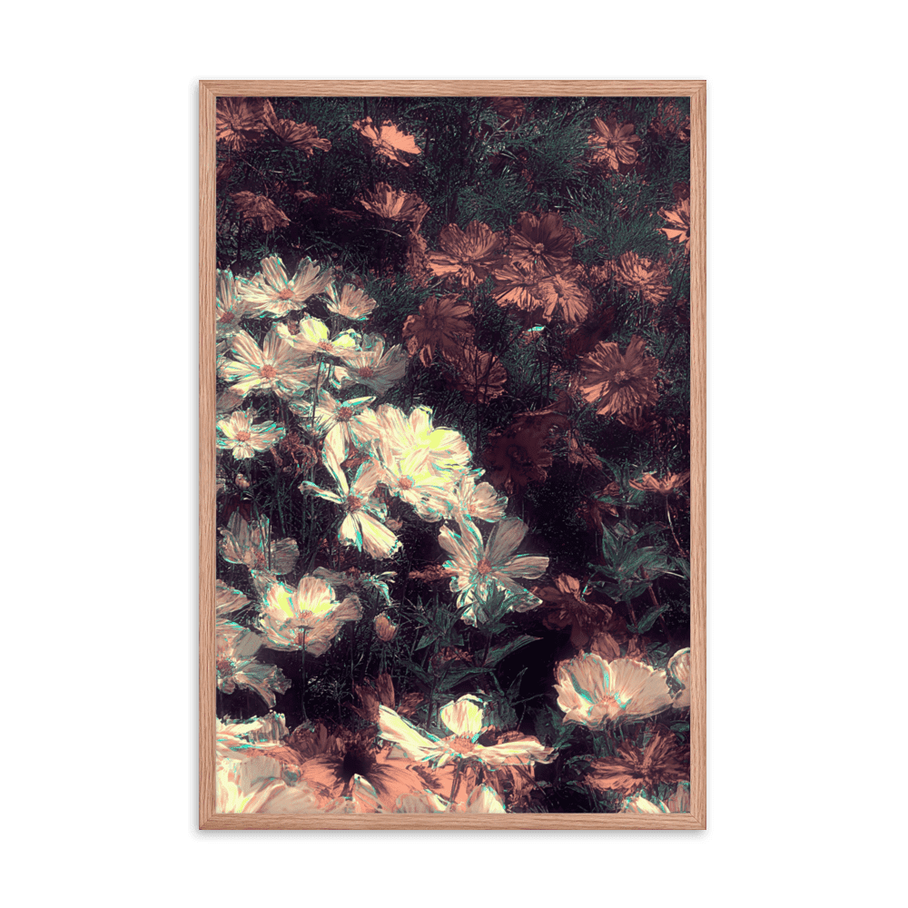  Flowers in the Park floral glitch art colorful wall art - Barulins.shop