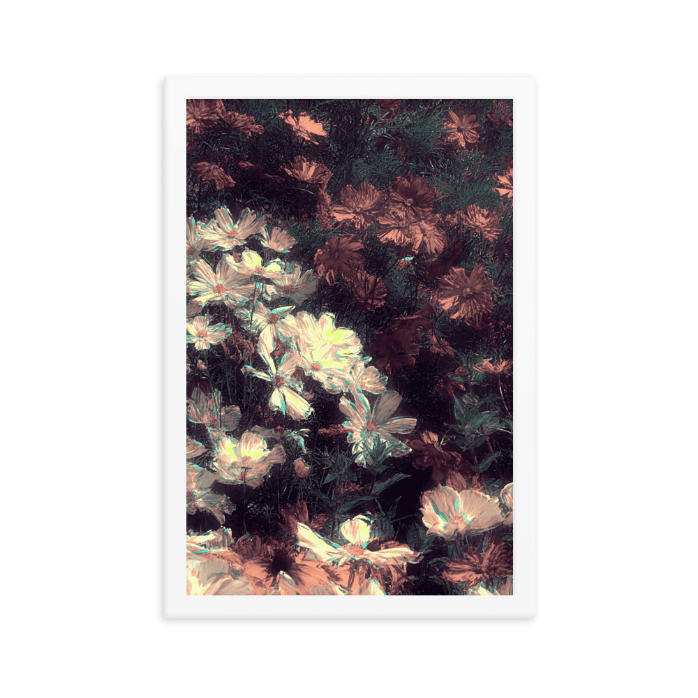 Flowers in the Park floral glitch art colorful wall art - Barulins.shop