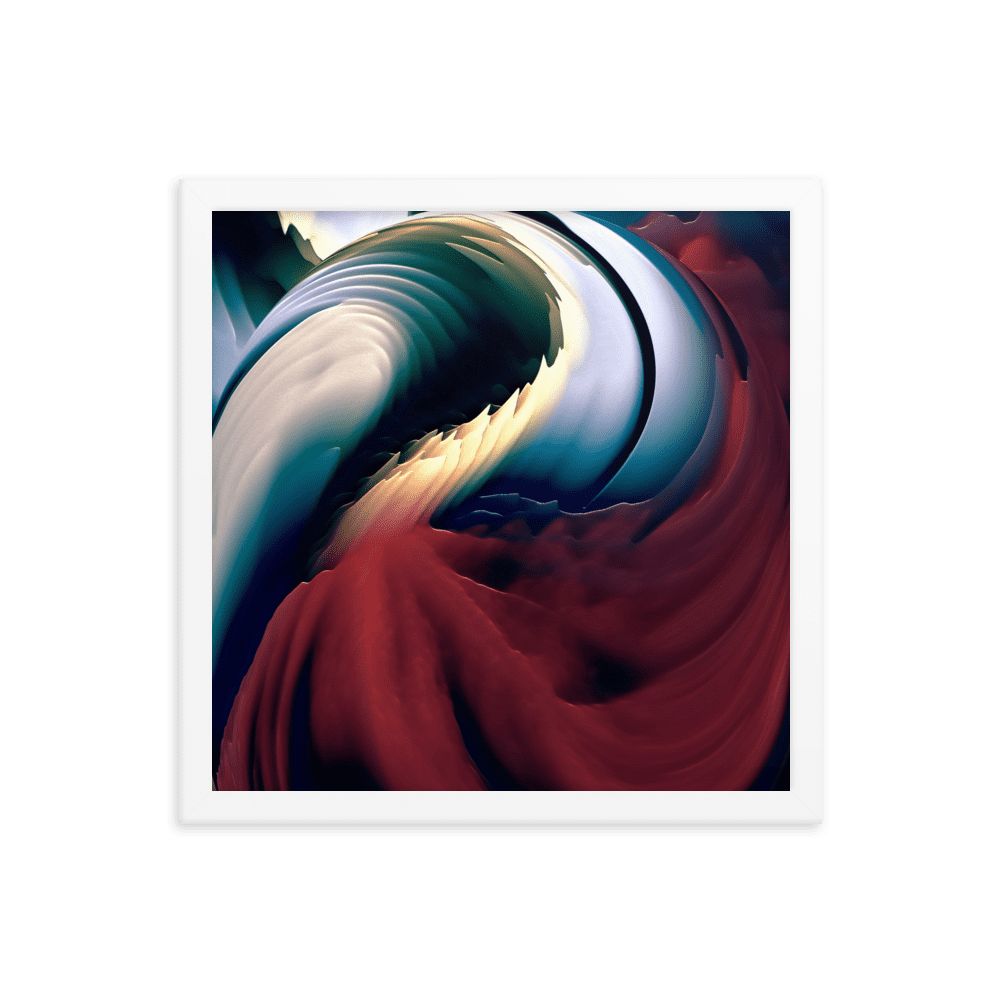 Lines in Red bold geometric red lines abstract wall art- Barulins.shop