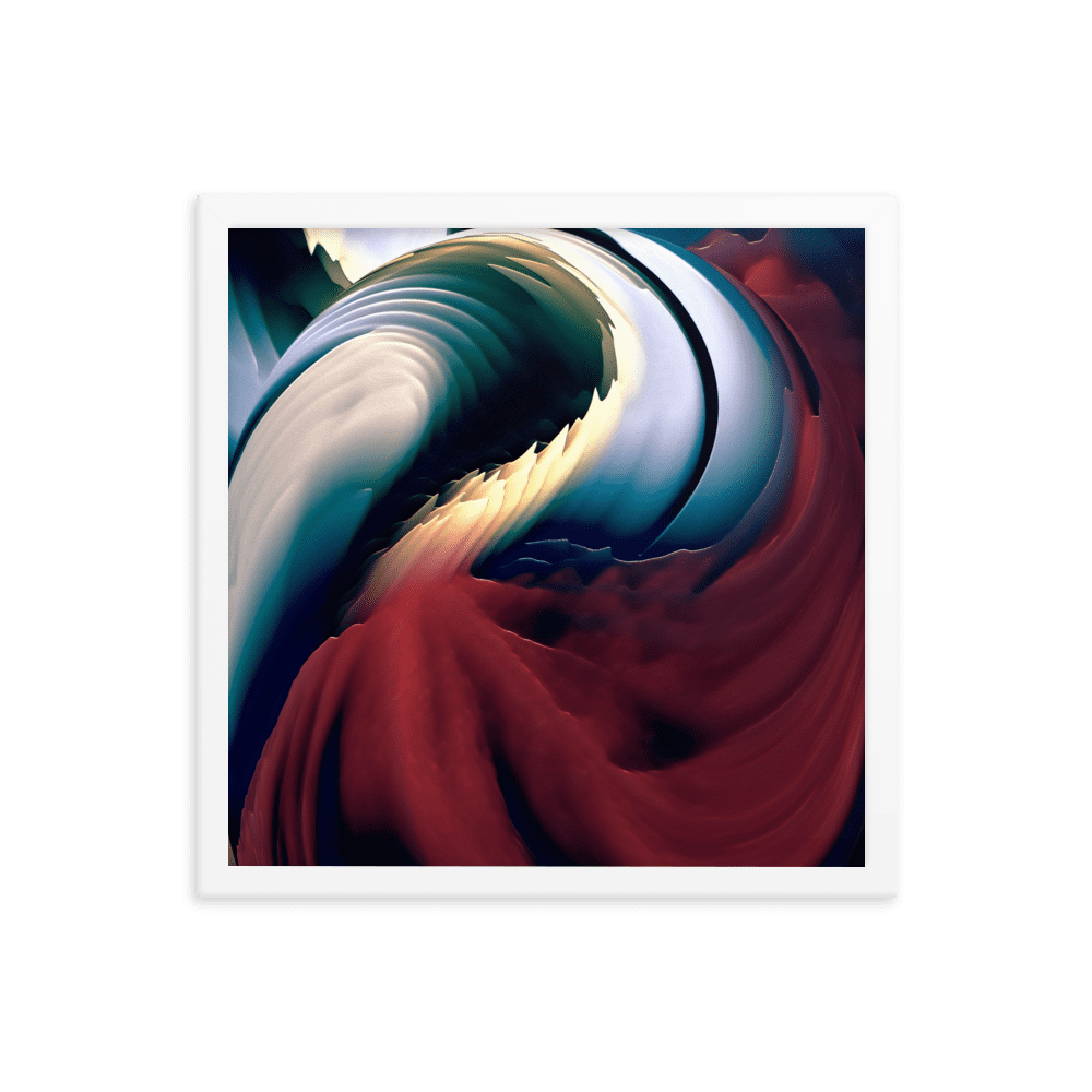 Lines in Red bold geometric red lines abstract wall art- Barulins.shop
