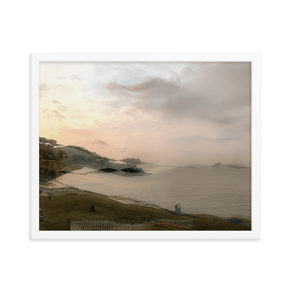 Nice Evening Beach French Riviera coastal sunset wall art- Barulins.shop