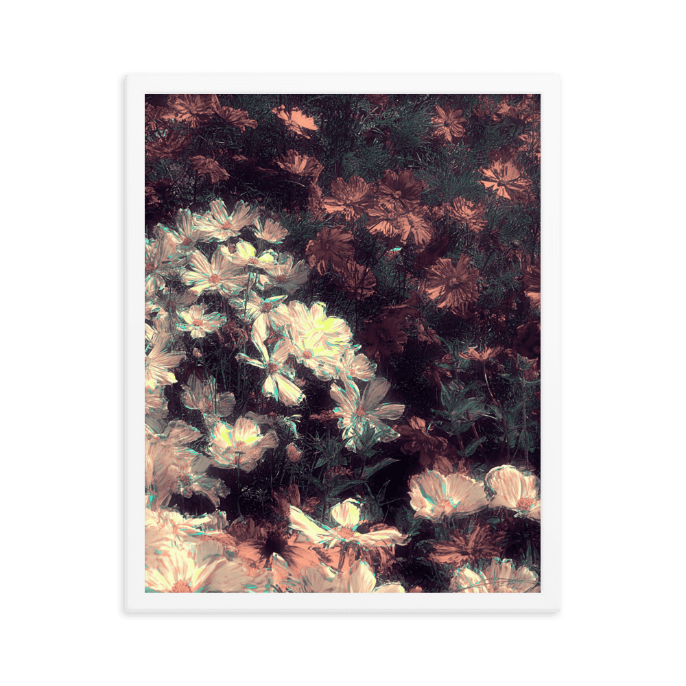  Flowers in the Park floral glitch art colorful wall art - Barulins.shop