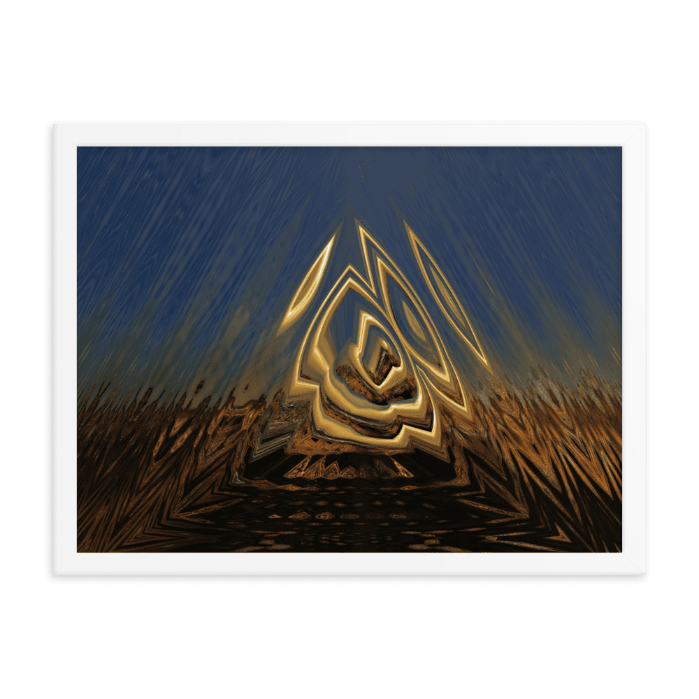 Somewhere Out There in the Sunset atmospheric sunset landscape wall art- Barulins.shop