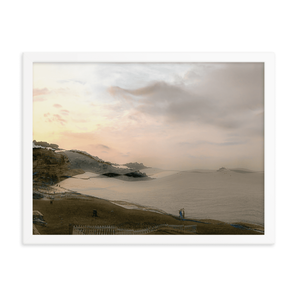 Nice Evening Beach French Riviera coastal sunset wall art- Barulins.shop