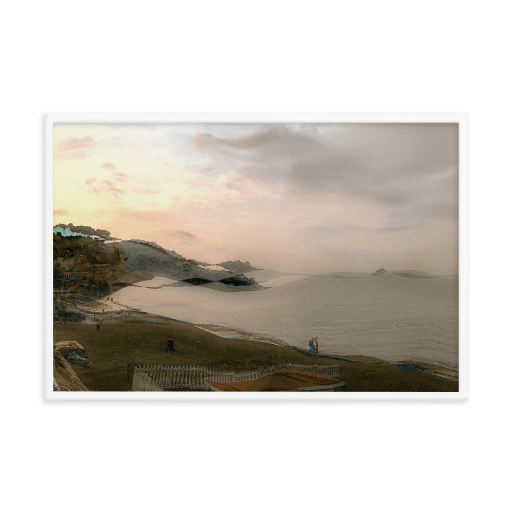 Nice Evening Beach French Riviera coastal sunset wall art- Barulins.shop
