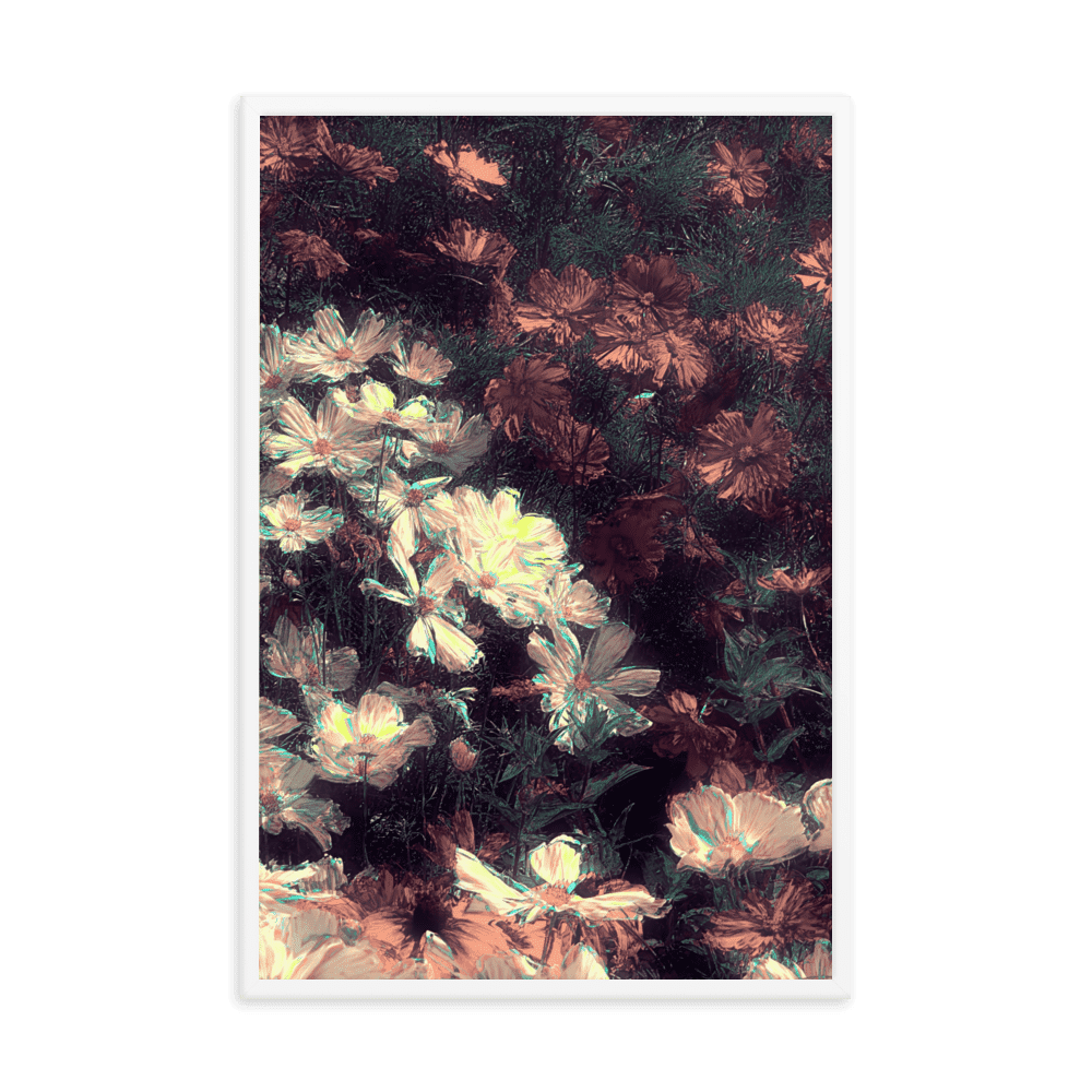  Flowers in the Park floral glitch art colorful wall art - Barulins.shop
