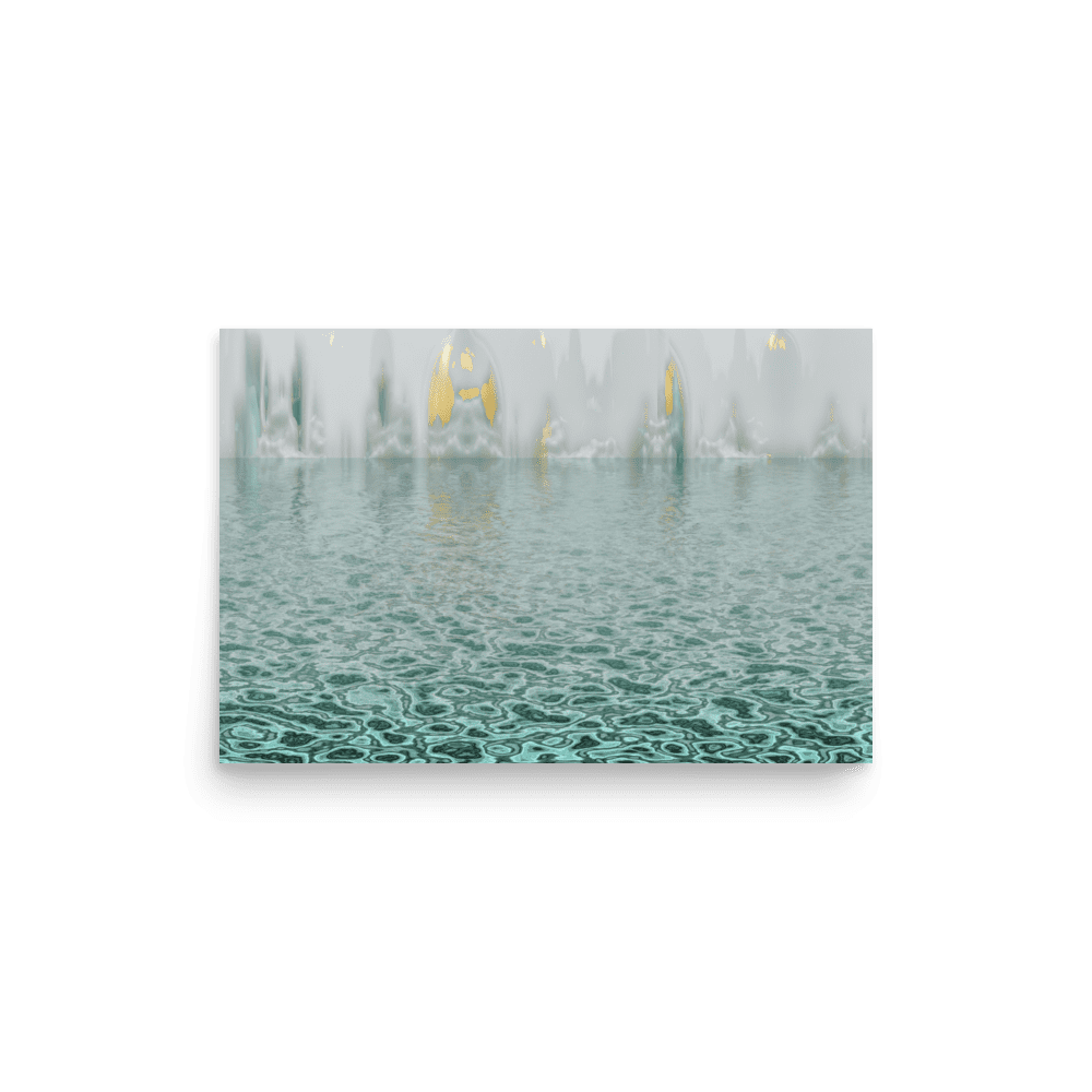 The Town in the Mist moody misty town landscape wall art- Barulins.shop