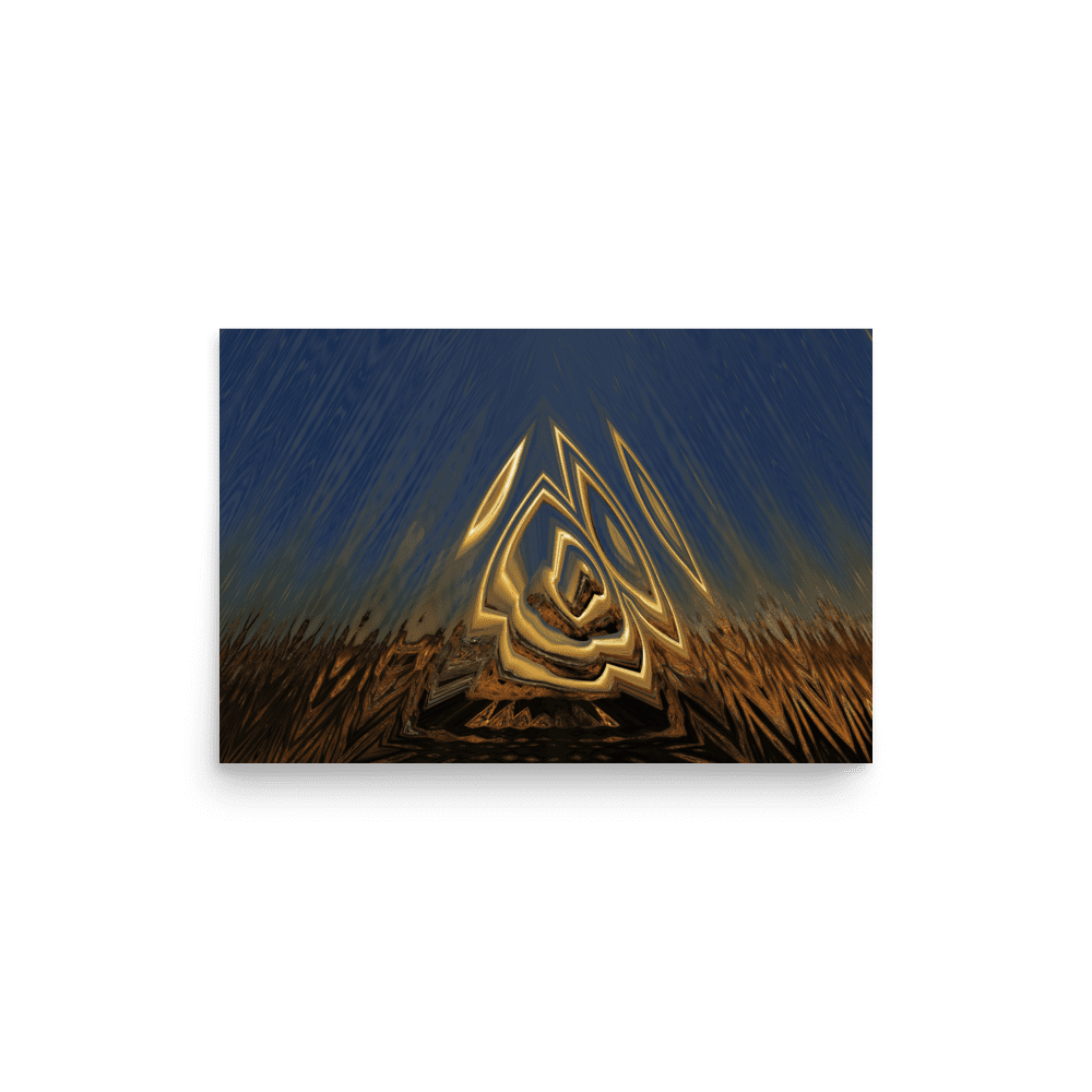 Somewhere Out There in the Sunset atmospheric sunset landscape wall art- Barulins.shop