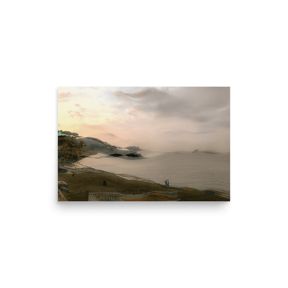Nice Evening Beach French Riviera coastal sunset wall art- Barulins.shop