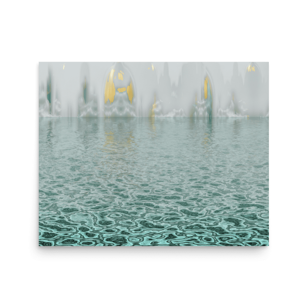 The Town in the Mist moody misty town landscape wall art- Barulins.shop