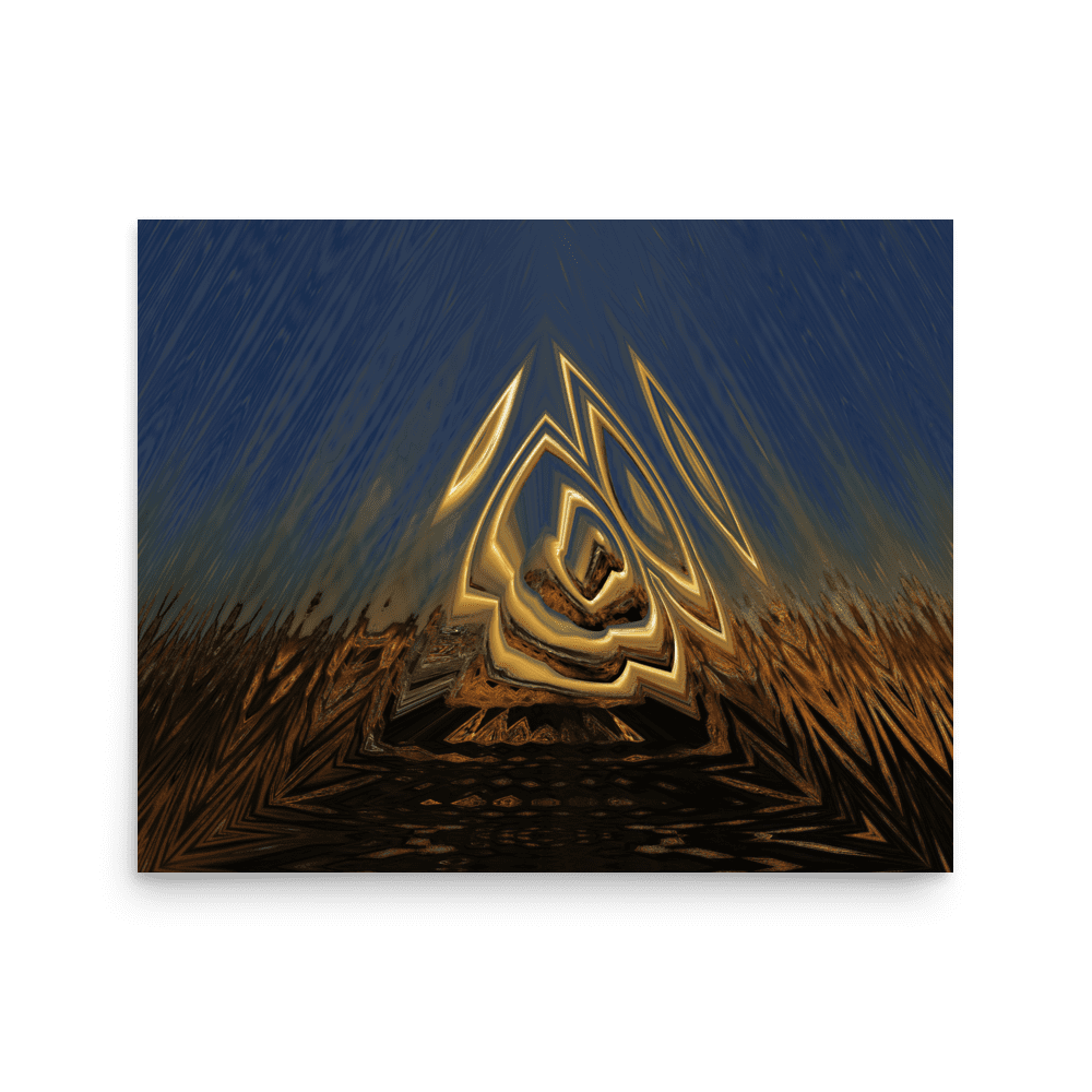 Somewhere Out There in the Sunset atmospheric sunset landscape wall art- Barulins.shop
