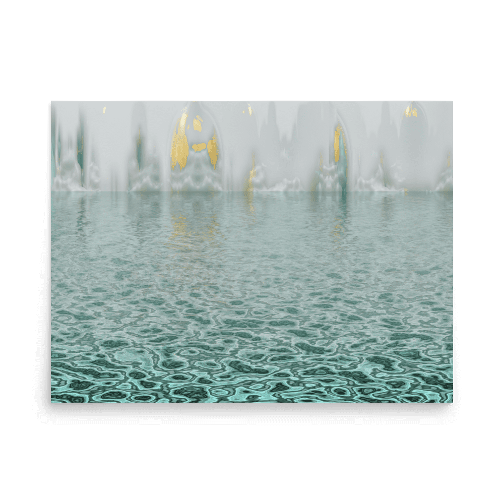 The Town in the Mist moody misty town landscape wall art- Barulins.shop