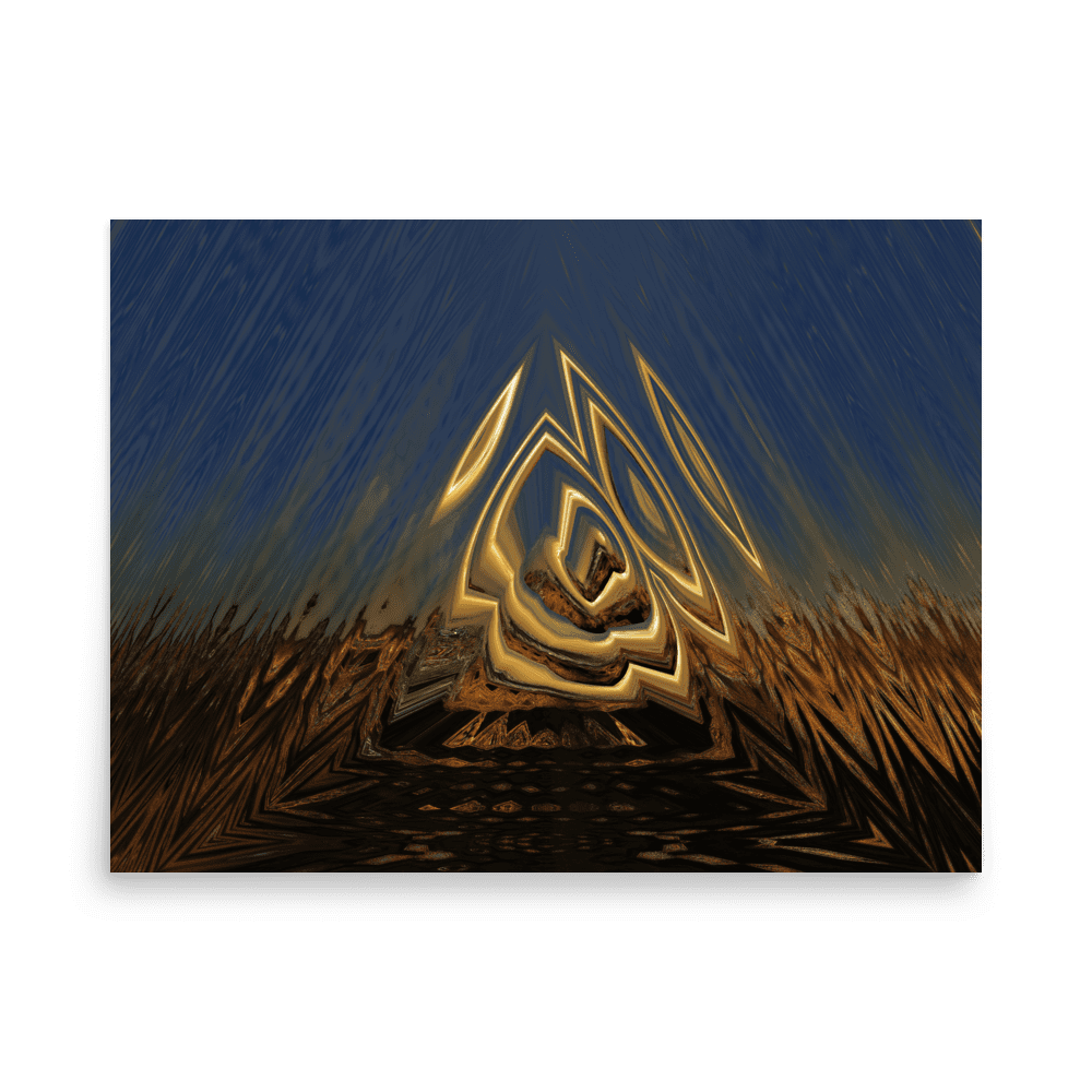 Somewhere Out There in the Sunset atmospheric sunset landscape wall art- Barulins.shop