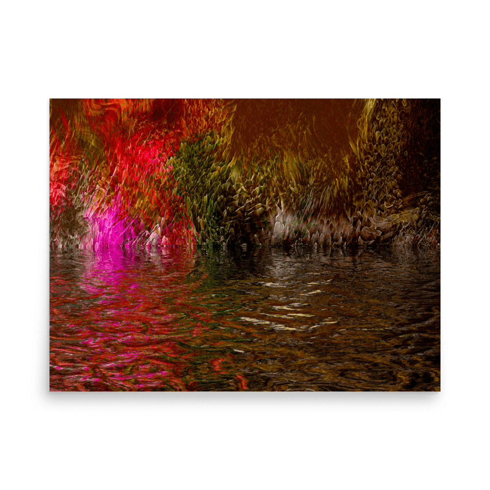 Mysterium II enigmatic abstract dark tones wall art- Barulins.shop