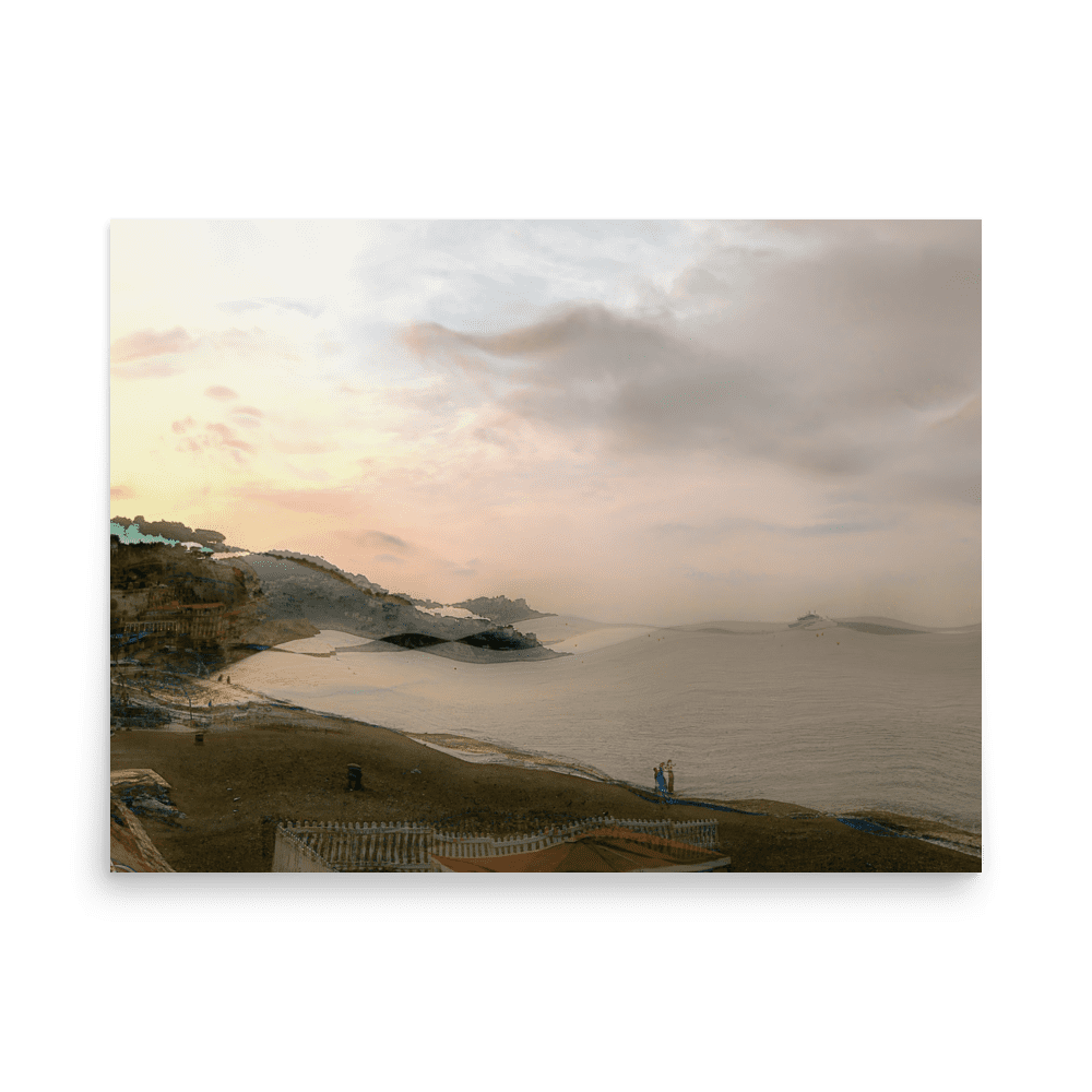 Nice Evening Beach French Riviera coastal sunset wall art- Barulins.shop