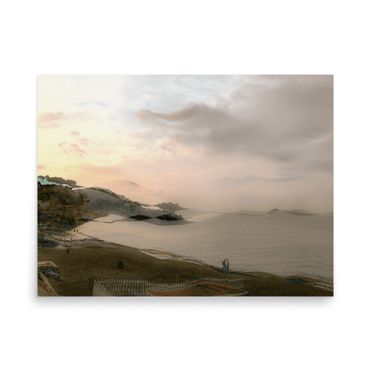Nice Evening Beach French Riviera coastal sunset wall art- Barulins.shop